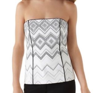 WHBM Chevron Mosaic Bustier